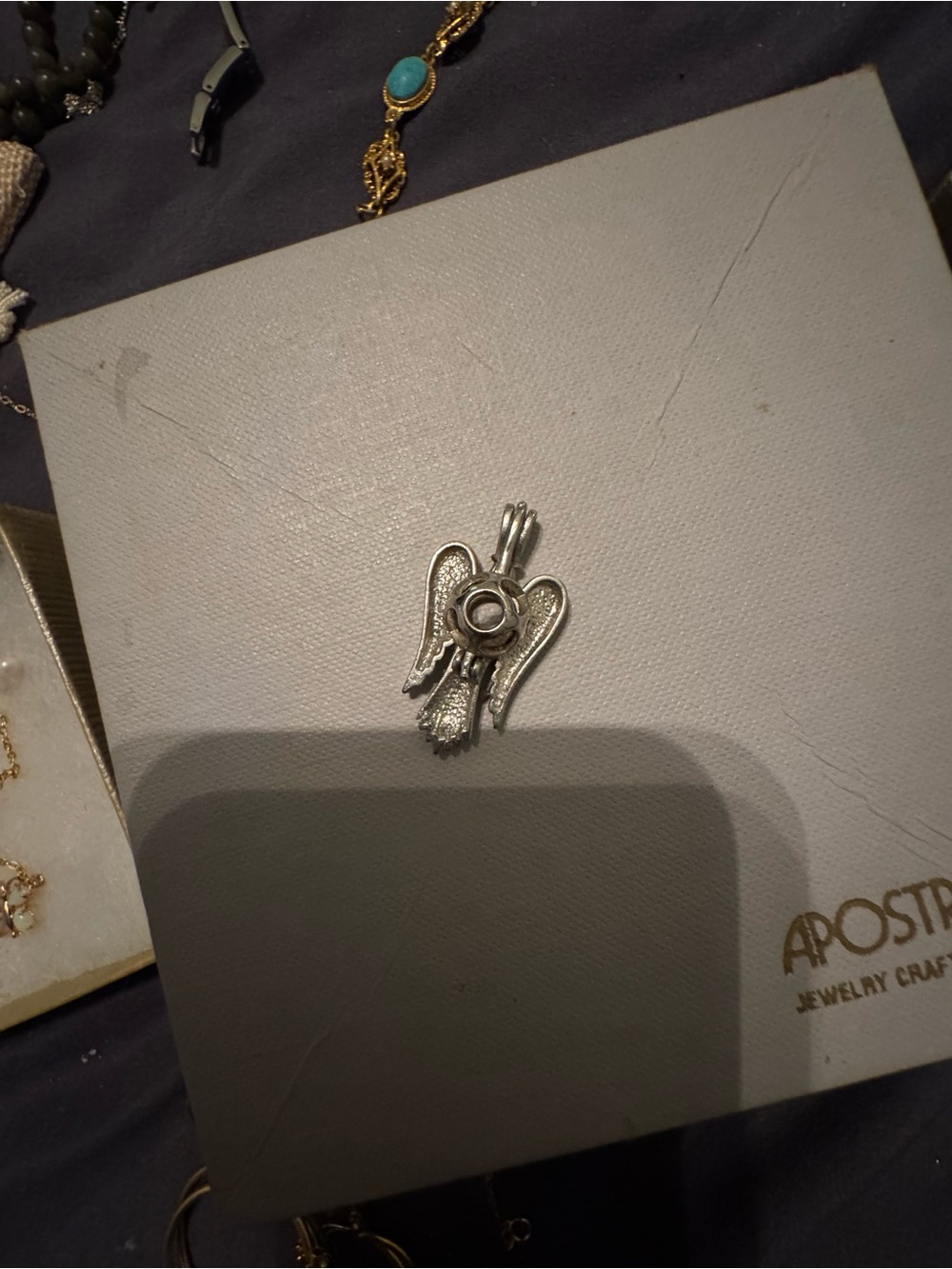 Sterling Silver Angel Pendant - Silver